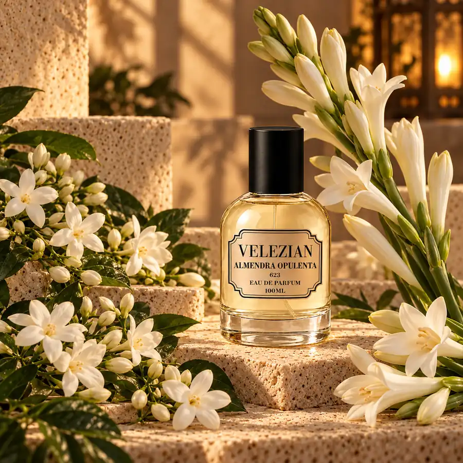 Notas de corazón de Almendra Opulenta - 623: Jazmín sambac y nardos