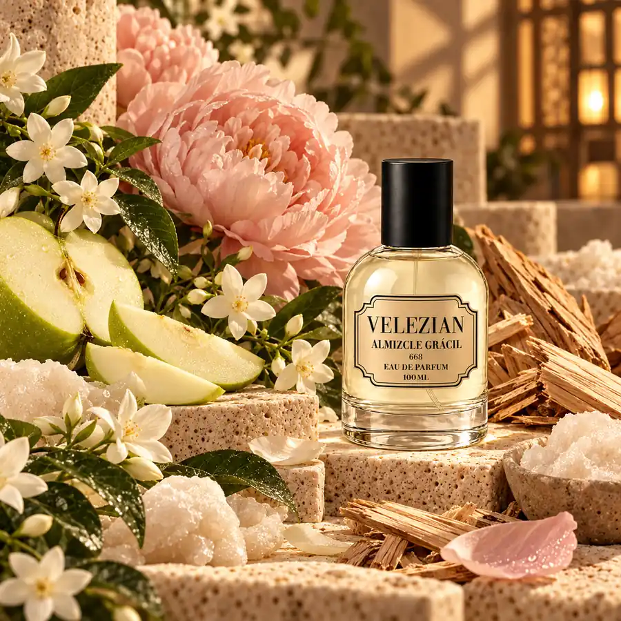 Frasco Almizcle Grácil - 668 de Velezian con sus notas olfativas