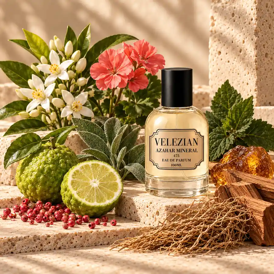 Frasco Azahar Mineral - 475 de Velezian con sus notas olfativas