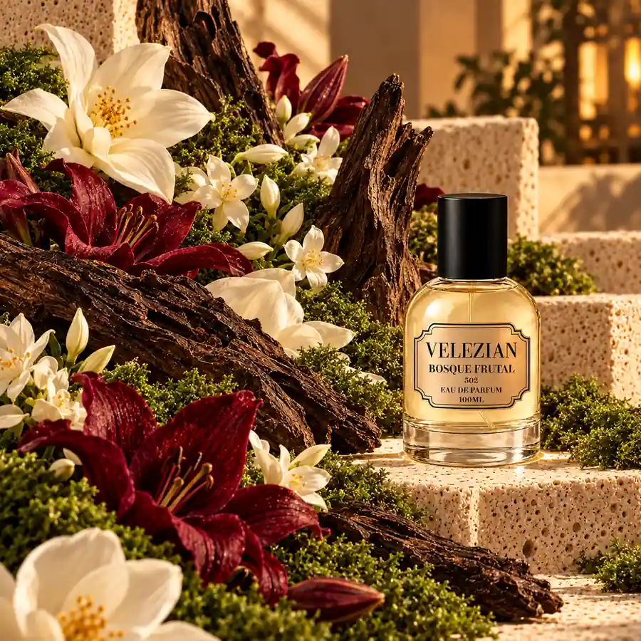 Notas de corazón de Bosque Frutal - 502: Flores, oud y musgo