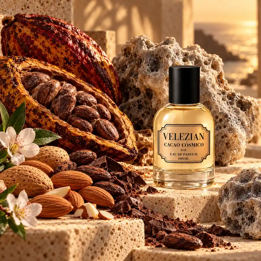 Frasco Cacao Cósmico - 641 de Velezian con sus notas olfativas