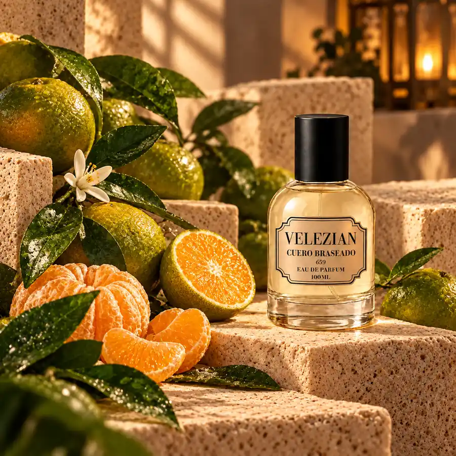 Notas de salida de Cuero Braseado - 659: Mandarina verde