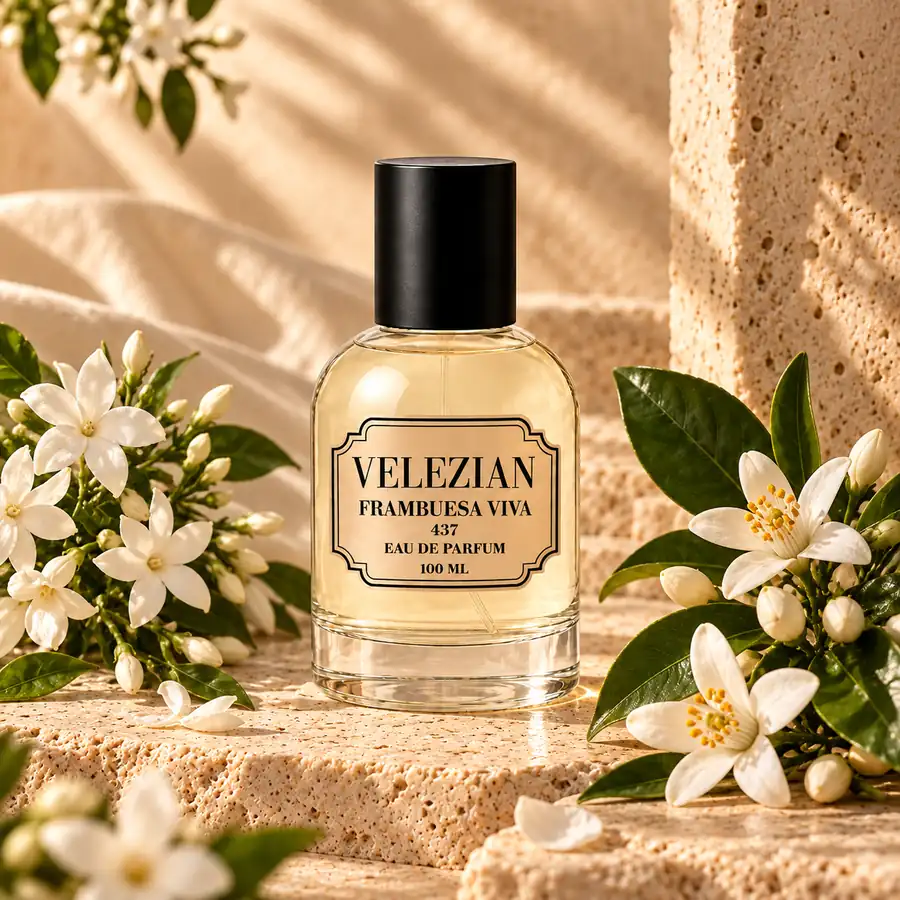 Notas de corazón de Frambuesa Viva 437: jazmín y flor de azahar