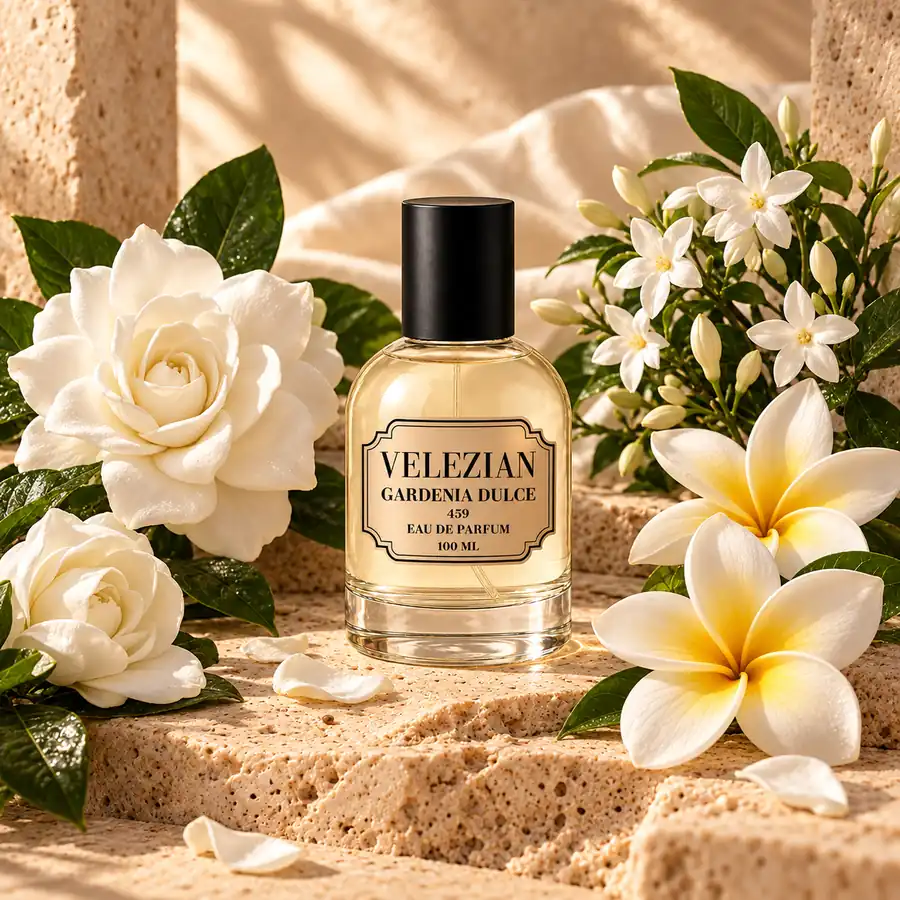 Notas de corazón de Gardenia Dulce - 459: Gardenia, jazmín y frangipani