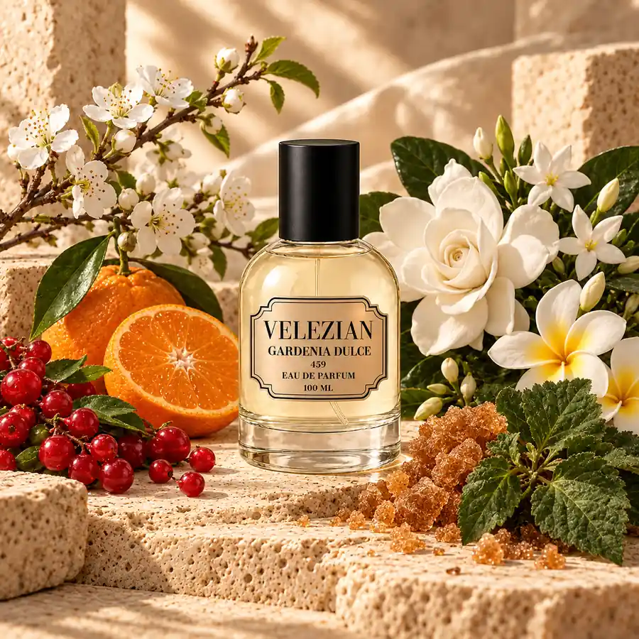 Frasco Gardenia Dulce - 459 de Velezian con sus notas olfativas