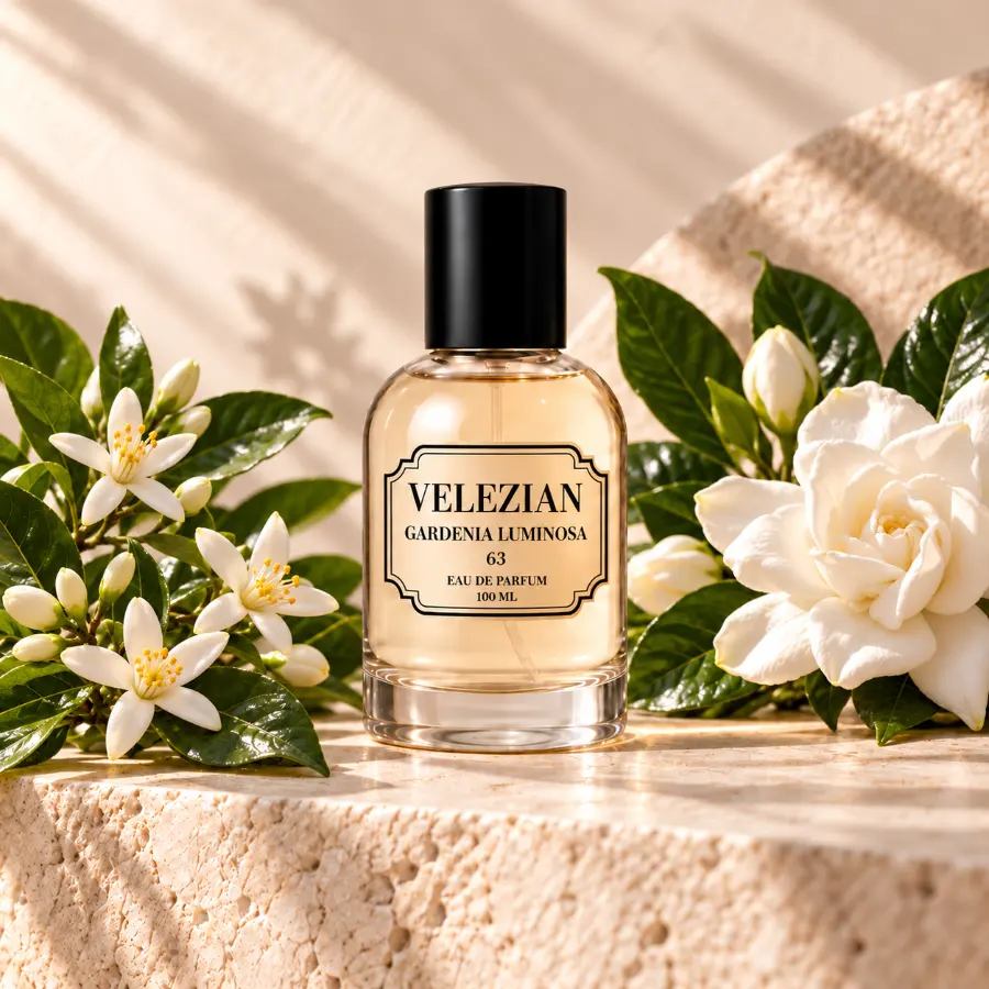 Notas de corazón de Gardenia Luminosa 63: Azahar y gardenia