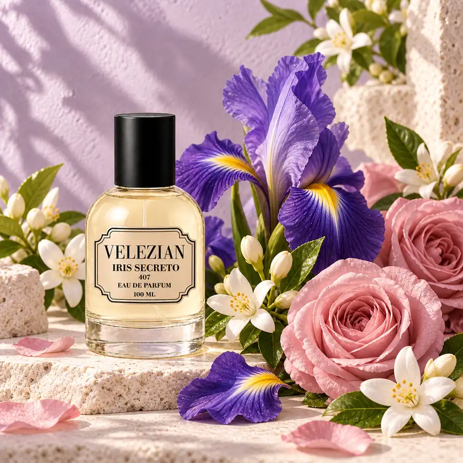 Notas de corazón de Iris Secreto - 407: iris, neroli y rosa