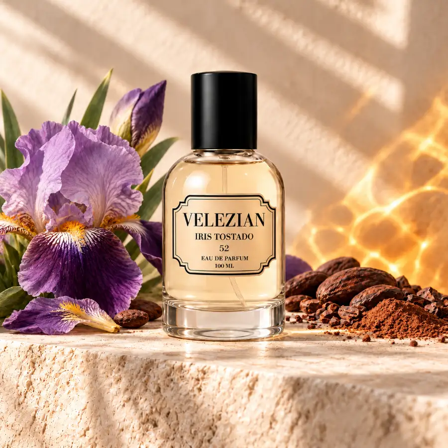 Notas de corazón de Iris Tostado 52: Iris, cacao y ámbar