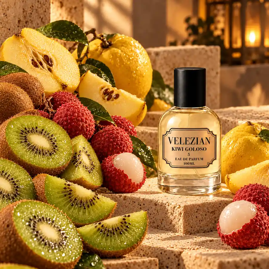 Notas de salida de Kiwi Goloso - 5: Kiwi, lichi rojo y membrillo