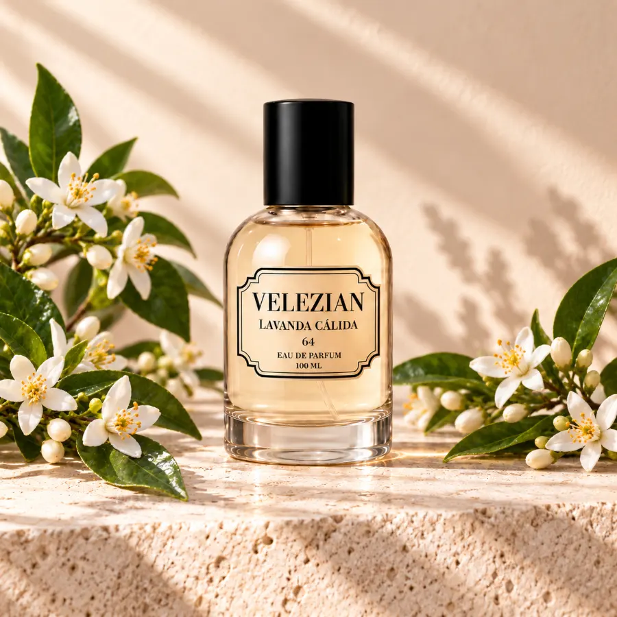 Notas de corazón de Lavanda Cálida 64: Flor de naranjo africano
