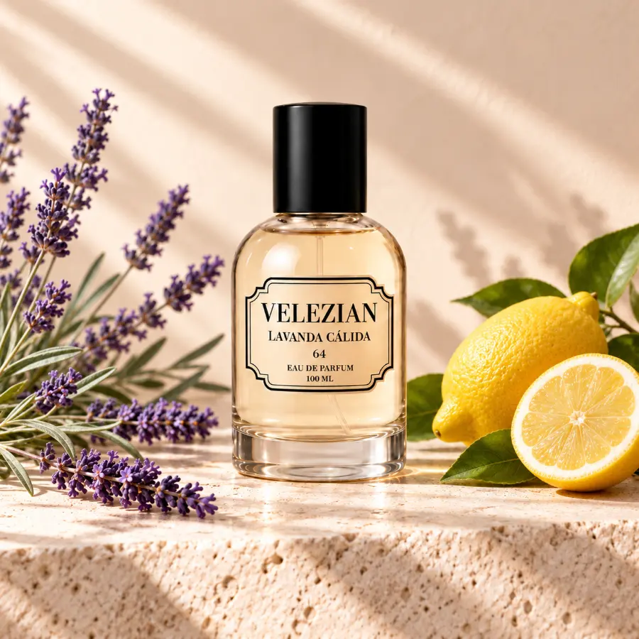 Notas de salida de Lavanda Cálida 64: Lavanda y limón de Amalfi