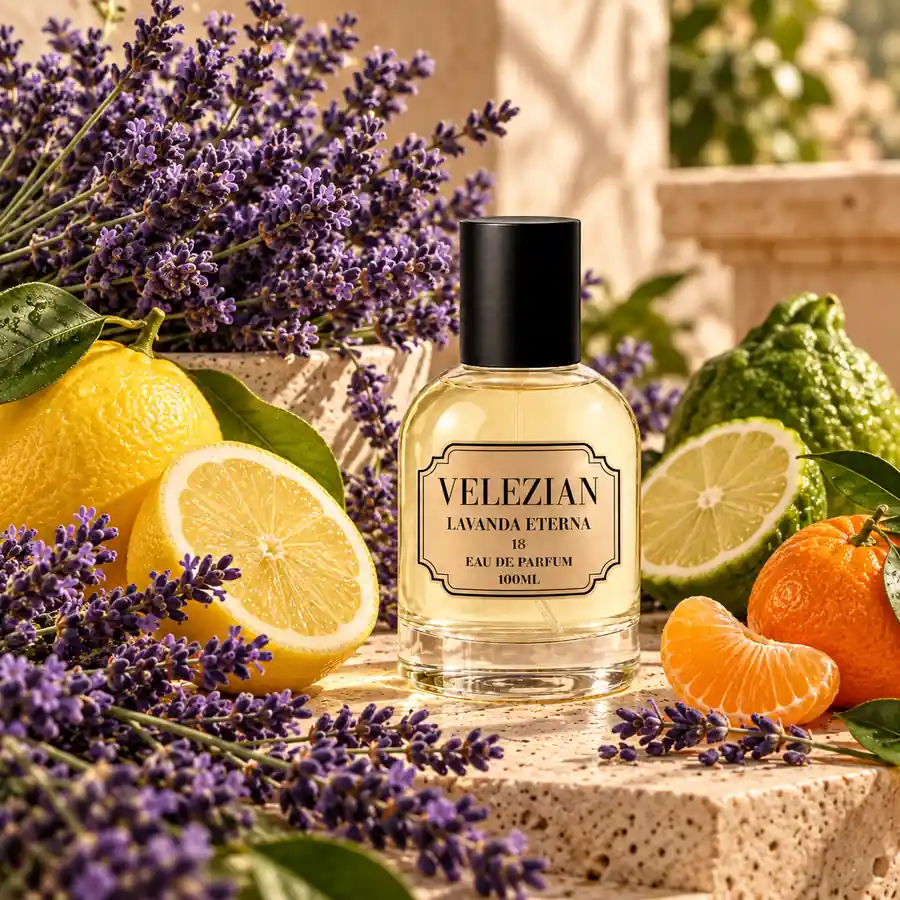 Notas de salida de Lavanda Eterna - 18: Lavanda, limón, bergamota y mandarina