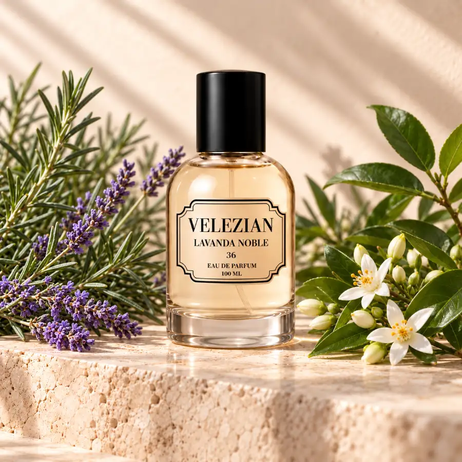 Notas de salida de Lavanda Noble 36: Lavanda, romero, neroli y petitgrain