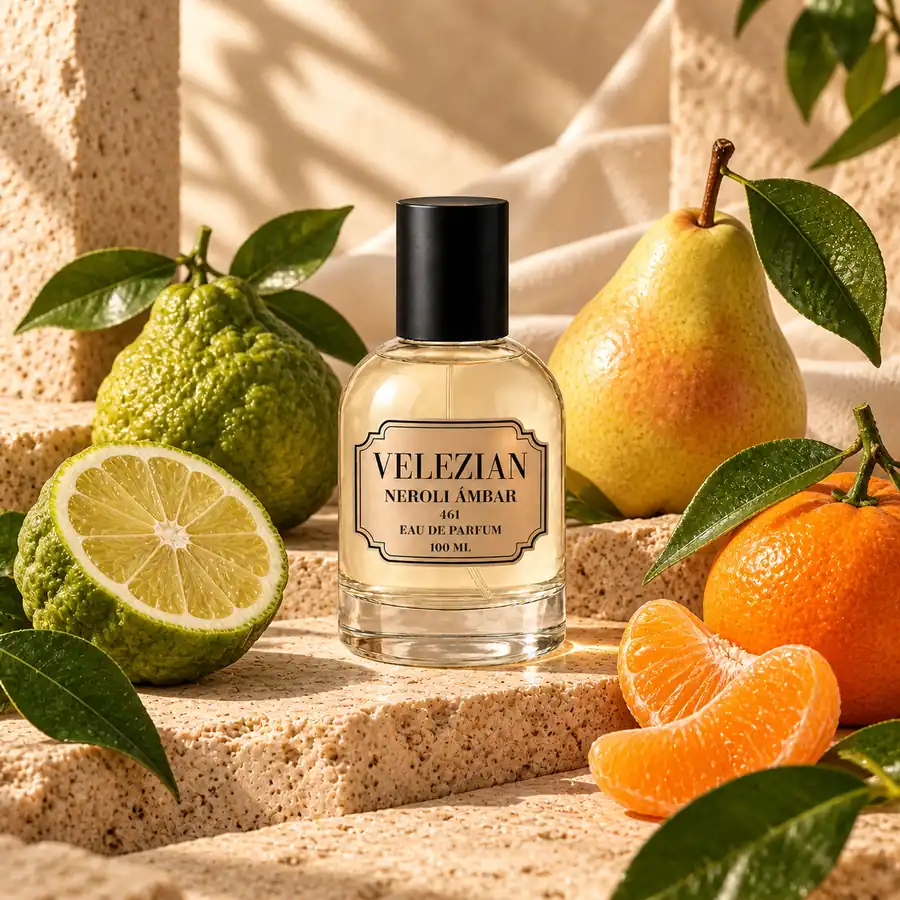 Notas de salida de Neroli Ámbar - 461: Bergamota, pera y mandarina