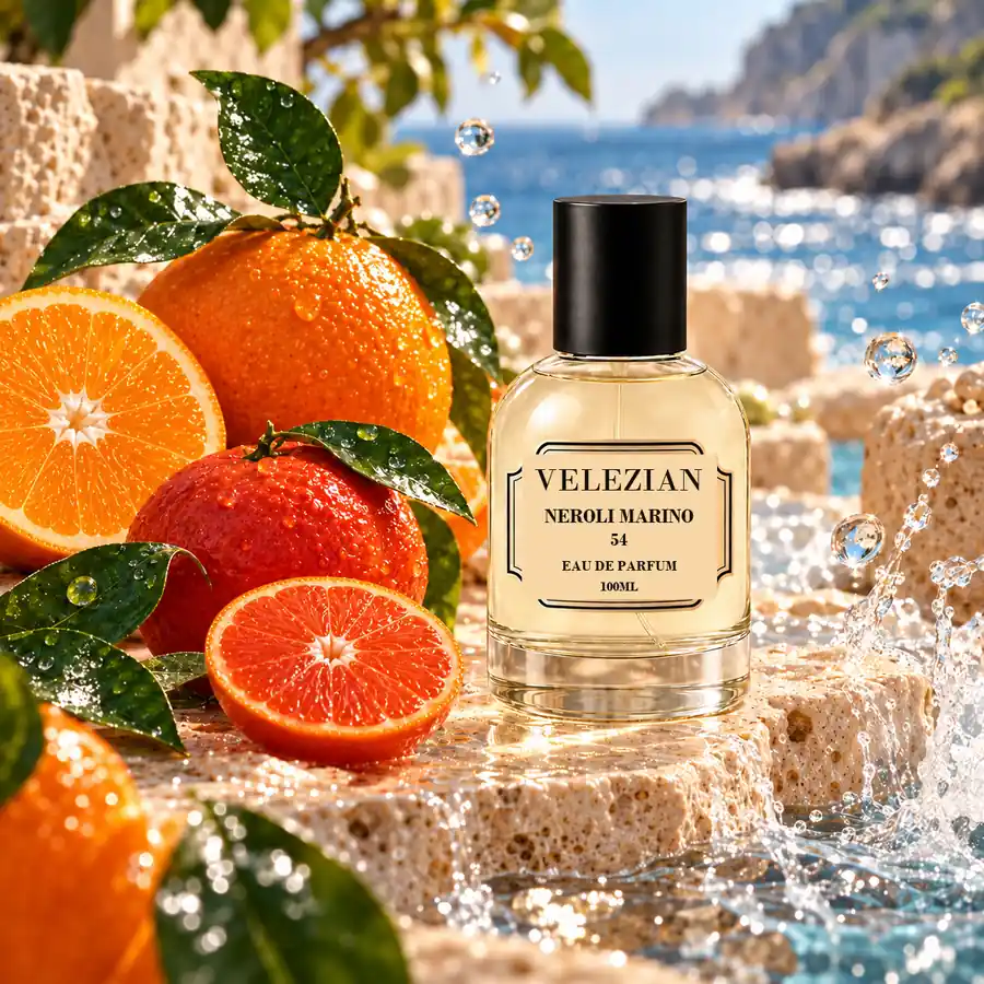 Notas de salida de Neroli Marino - 54: Bergamota de Calabria, neroli, mandarina verde y notas marinas