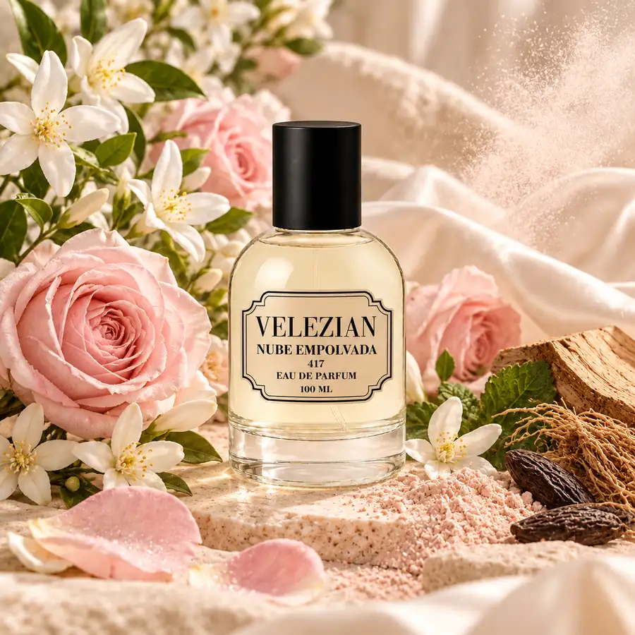 Nube Empolvada - 417 de Velezian con su composición floral, almizclada y amaderada