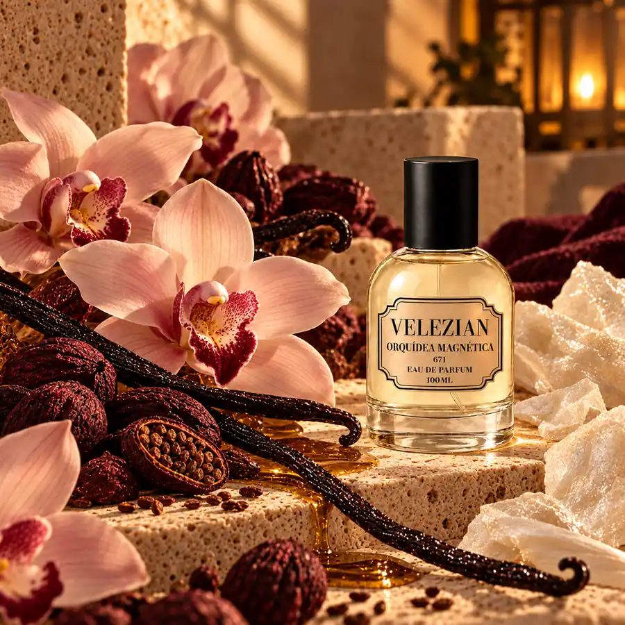 Frasco Orquídea Magnética - 671 de Velezian con sus notas olfativas
