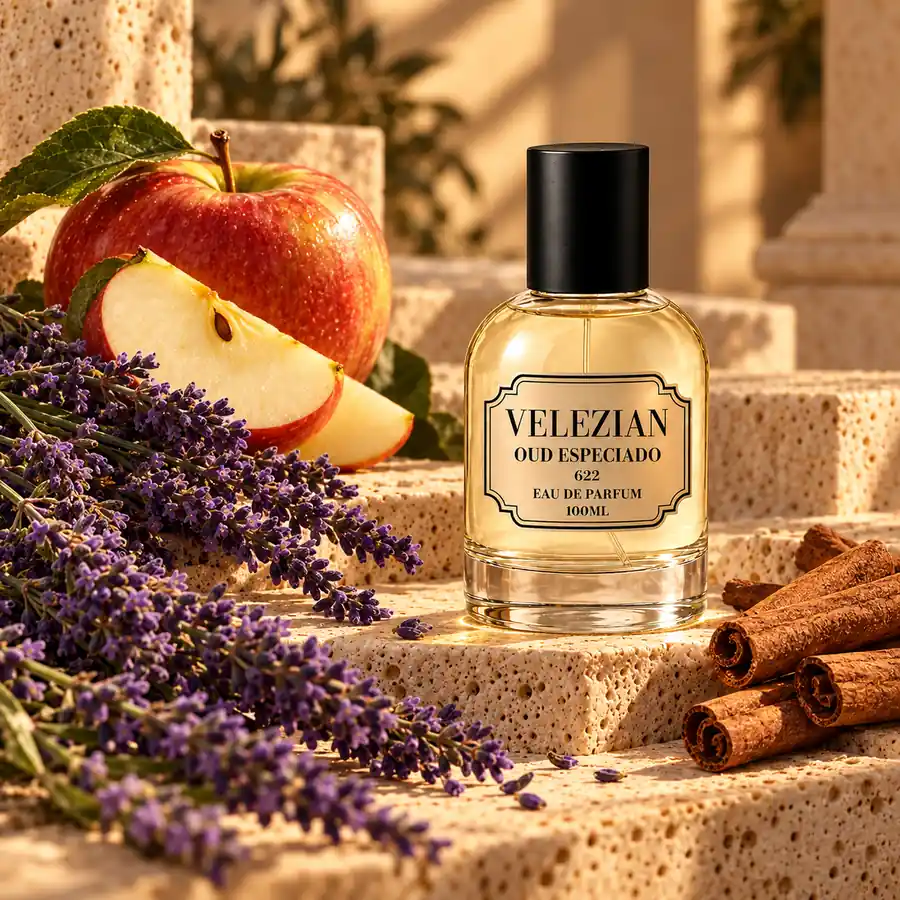 Notas de salida de Oud Especiado - 622: Manzana, lavanda y canela