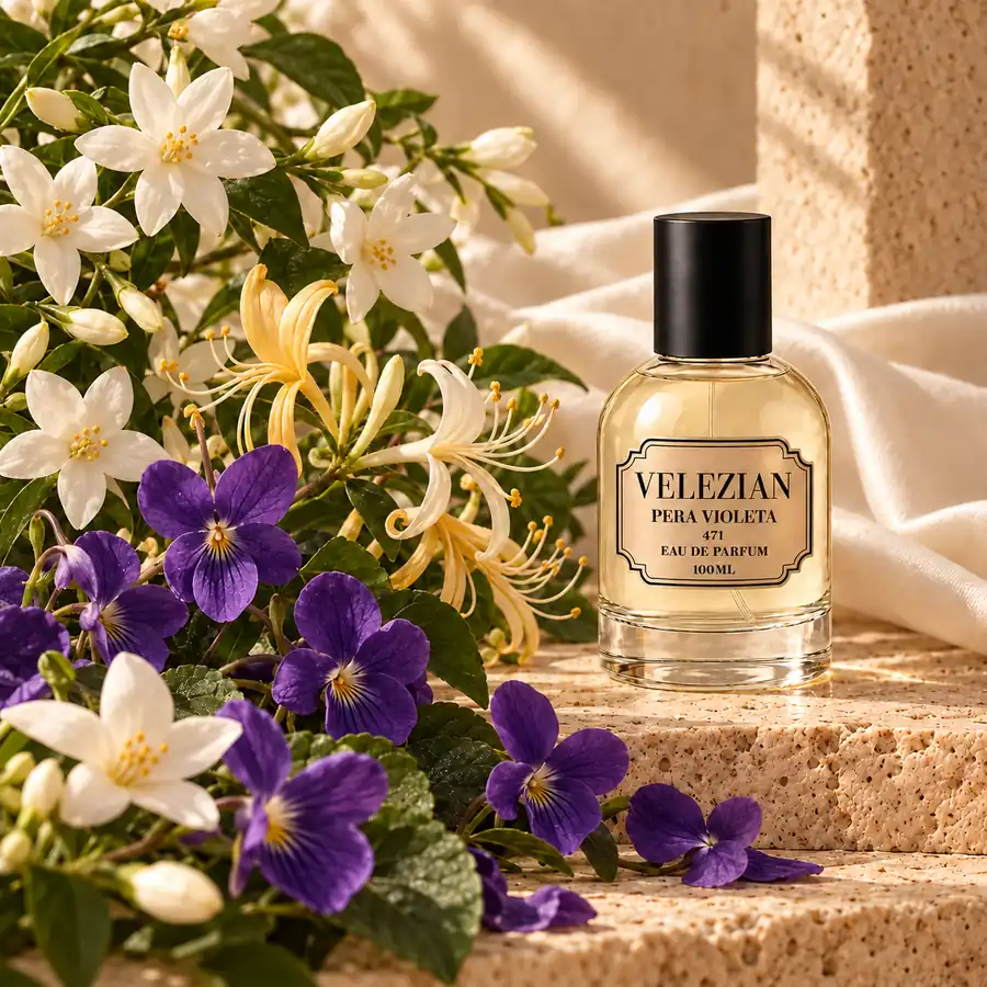 Notas de corazón de Pera Violeta - 471: Jazmín, madreselva y violeta