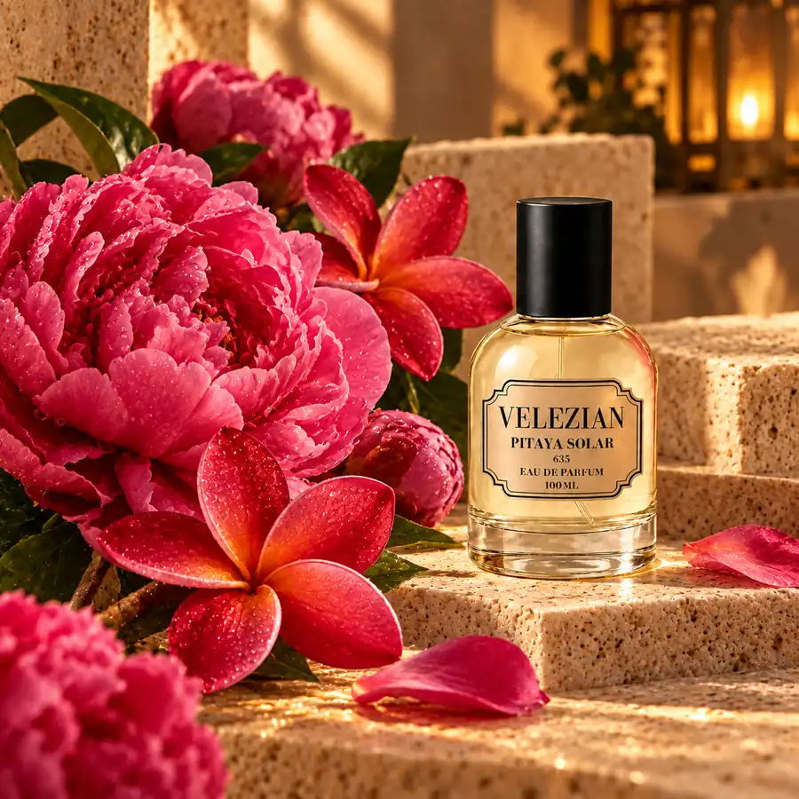 Notas de corazón de Pitaya Solar - 635: Peonía cereza y frangipani rojo