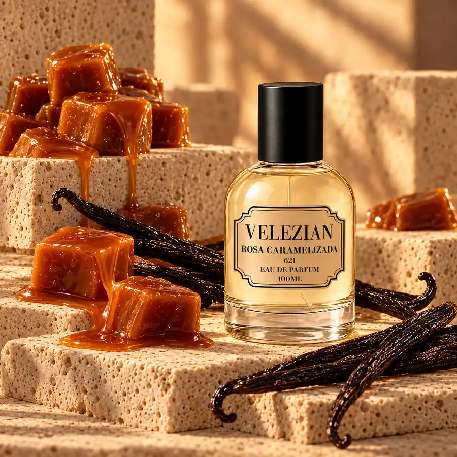 Notas de corazón de Rosa Caramelizada - 621: Caramelo y vainilla bourbon