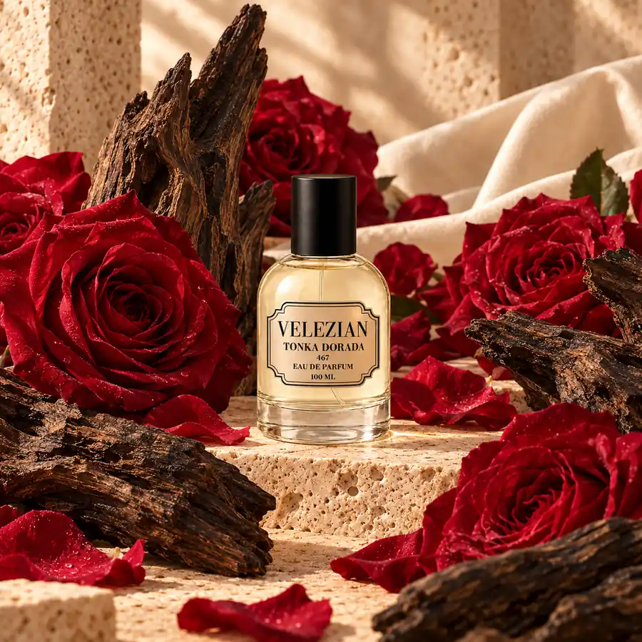 Notas de corazón de Tonka Dorada - 467: Oud y rosa de Bulgaria