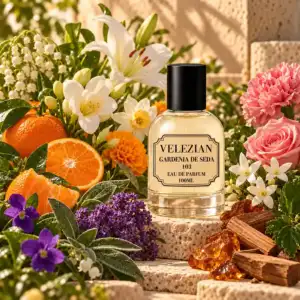 Frasco Gardenia de Seda - 103 de Velezian con sus notas olfativas